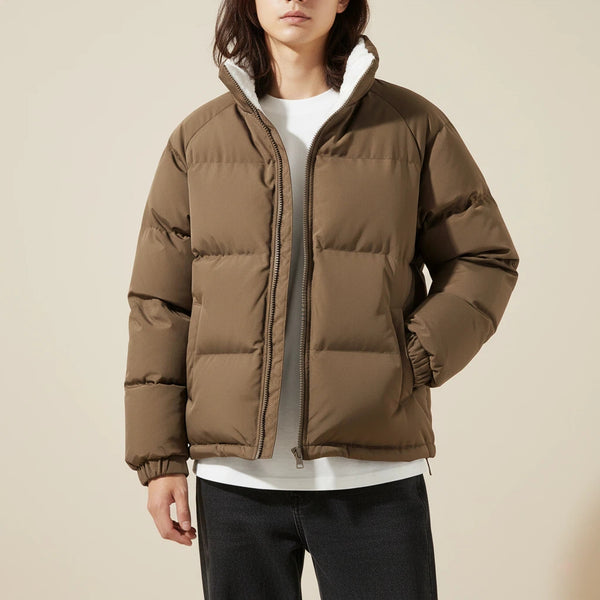 Pufferjacke Herren Wattiert Hoher Kragen | Für Kalte Tage - Alverno