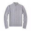 Herren Strickpullover Troyer Halbzip - Business Pullover Polo Kragen Feinstrick Sweater