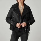 Bomberjacke Damen Kurz Sherpa mit Gerippten Bündchen | Für Alltag und Freizeit - Alverno