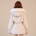 Daunenjacke Damen Lang mit Abnehmbarem Kragen | Für Kalte Tage - Alverno