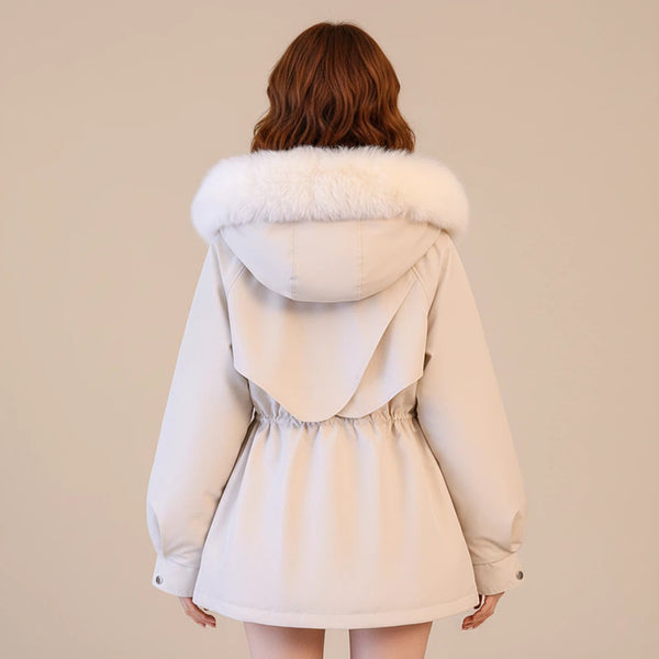 Daunenjacke Damen Lang mit Abnehmbarem Kragen | Für Kalte Tage - Alverno