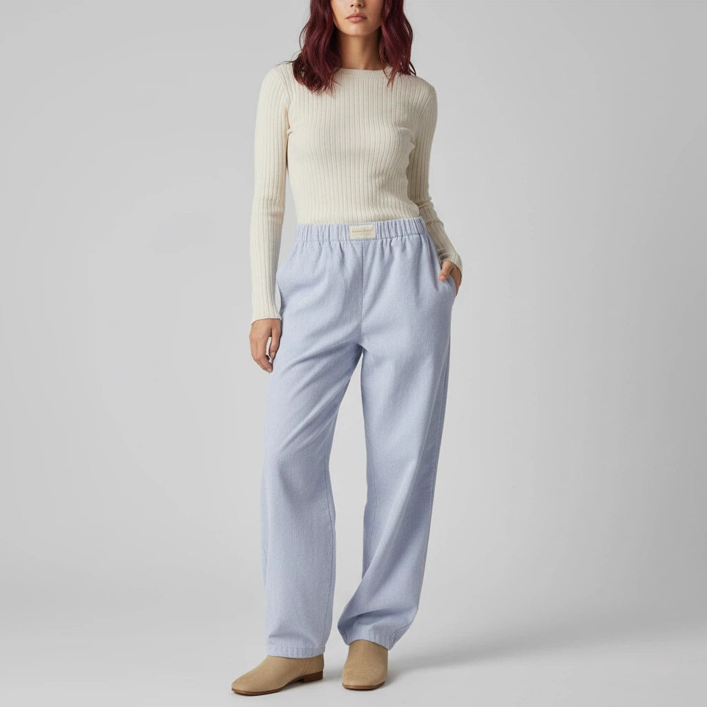 Gestreifte Hose Damen mit Seitentaschen | Locker & Für Alltag - Alverno