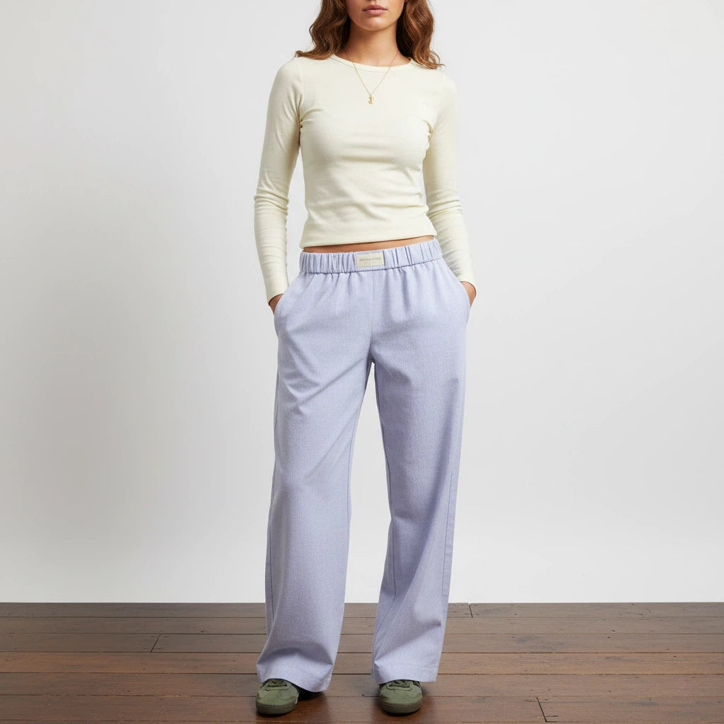 Gestreifte Hose Damen mit Seitentaschen | Locker & Für Alltag - Alverno