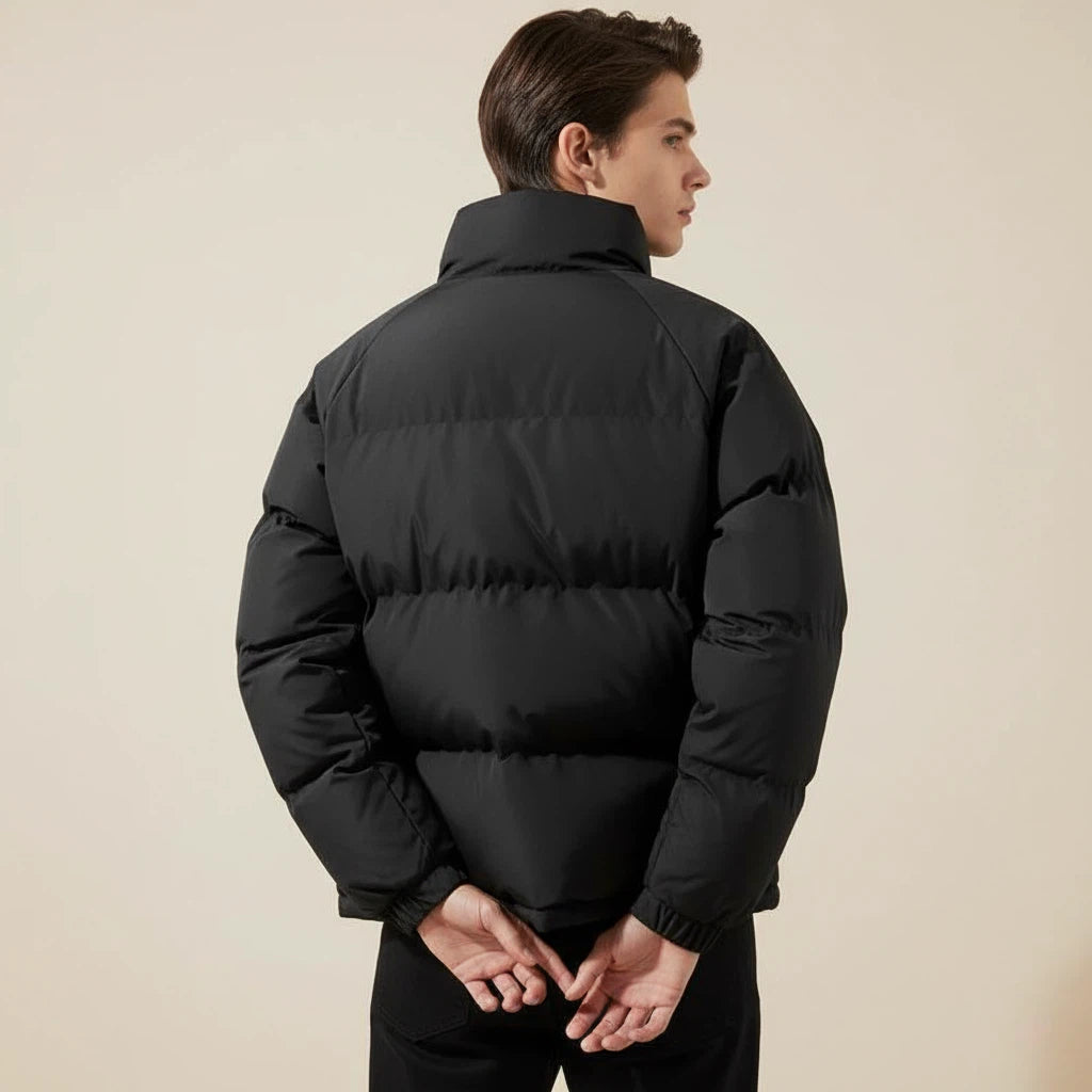 Pufferjacke Herren Wattiert Hoher Kragen | Für Kalte Tage - Alverno