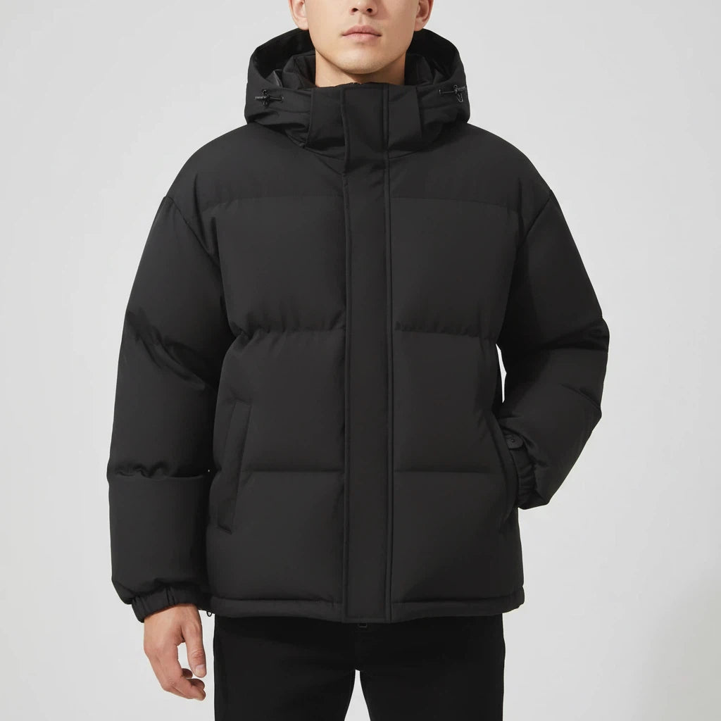 Pufferjacke Herren Wattiert mit Kapuze | Für Kalte Tage - Alverno