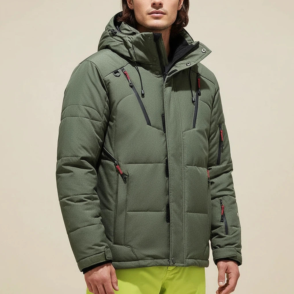 Skianzug Herren Thermo Set mit Abnehmbarer Kapuze | Für Wintersport - Alverno