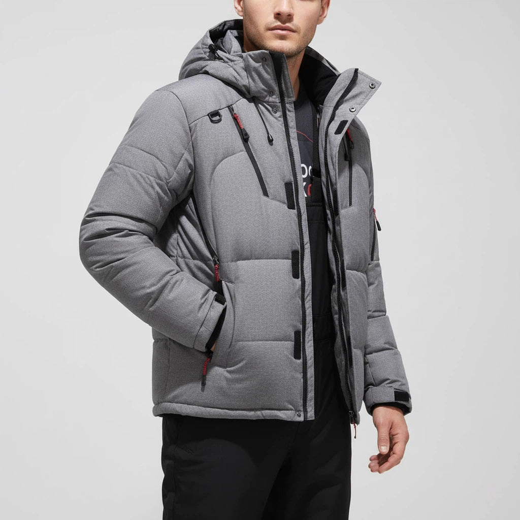 Skianzug Herren Thermo Set mit Abnehmbarer Kapuze | Für Wintersport - Alverno