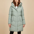 Steppmantel Damen Lang Gefüttert mit Kapuze | Für Kalte Tage - Alverno
