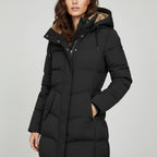 Steppmantel Damen Lang Gefüttert mit Kapuze | Für Kalte Tage - Alverno