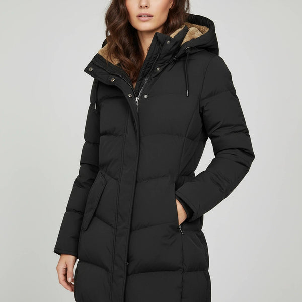 Steppmantel Damen Lang Gefüttert mit Kapuze | Für Kalte Tage - Alverno