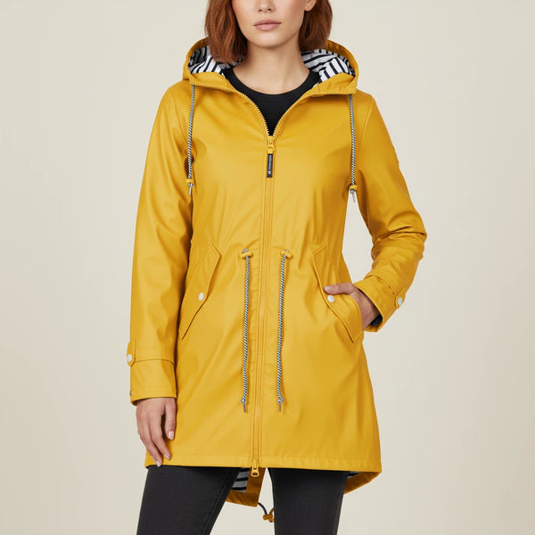 Wasserdichter Mantel Damen mit Kapuze | Für Alltag und Outdoor - Alverno