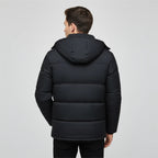 Wintermantel Herren Gefüttert Schwarz | Für Kalte Tage - Alverno