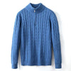 Herren Strickpullover Troyer Halbzip - Business Pullover Polo Kragen Feinstrick Sweater
